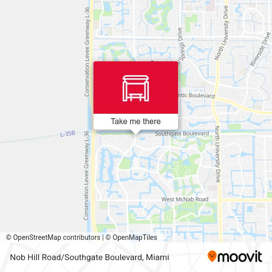 Mapa de Nob Hill Road / Southgate Boulevard