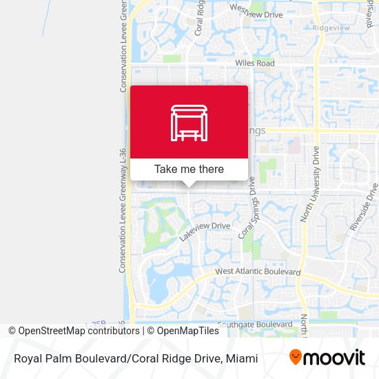Royal Palm Boulevard / Coral Ridge Drive map