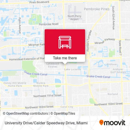 University Drive / Calder Speedway Drive map