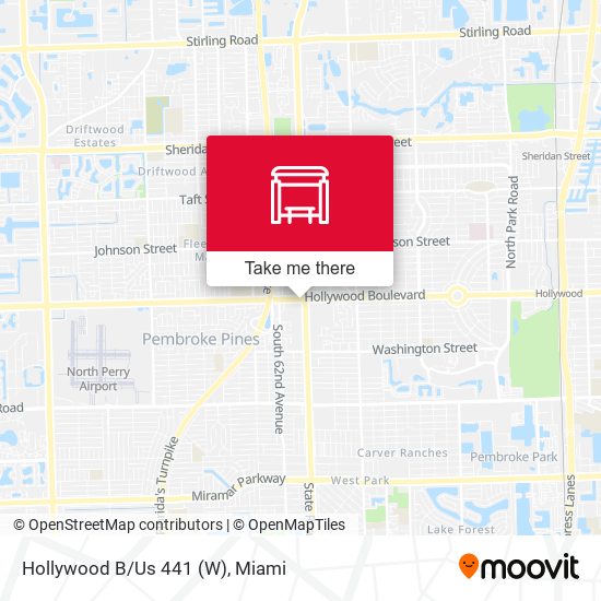 Hollywood B/Us 441 (W) map