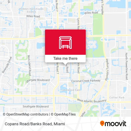 Copans Road/Banks Road map