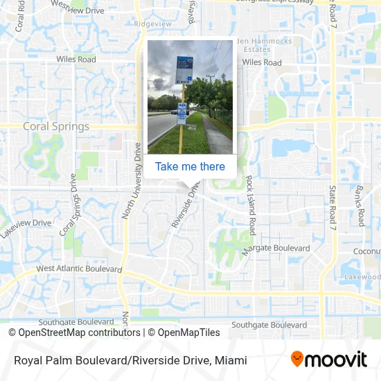 Royal Palm Boulevard / Riverside Drive map