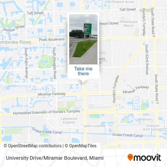 University Drive / Miramar Boulevard map