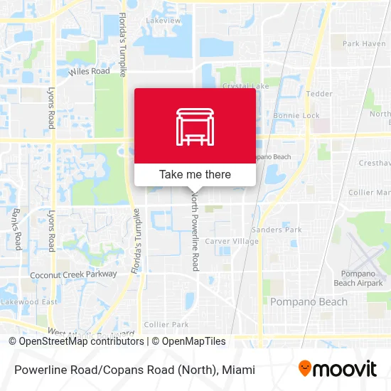 Powerline Road / Copans Road (North) map