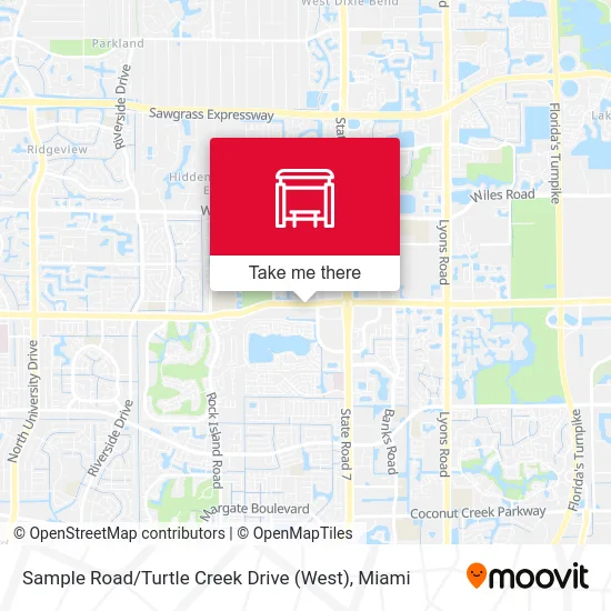 Sample Road / Turtle Creek Drive (West) map