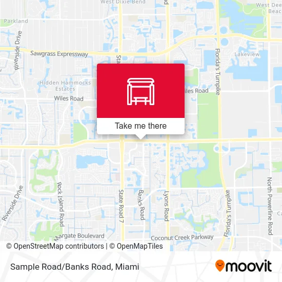 Sample Road/Banks Road map