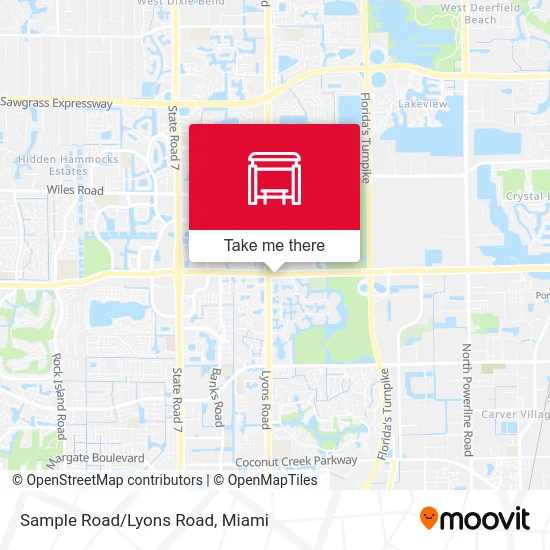 Sample Road/Lyons Road map