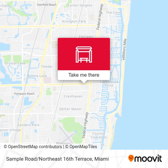 Sample Road / Northeast 16th Terrace map