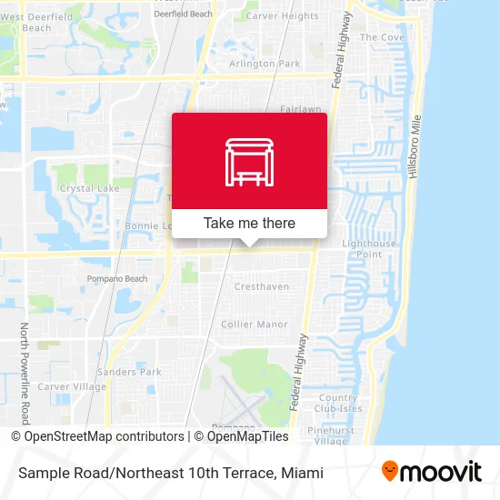 Sample Road / Northeast 10th Terrace map