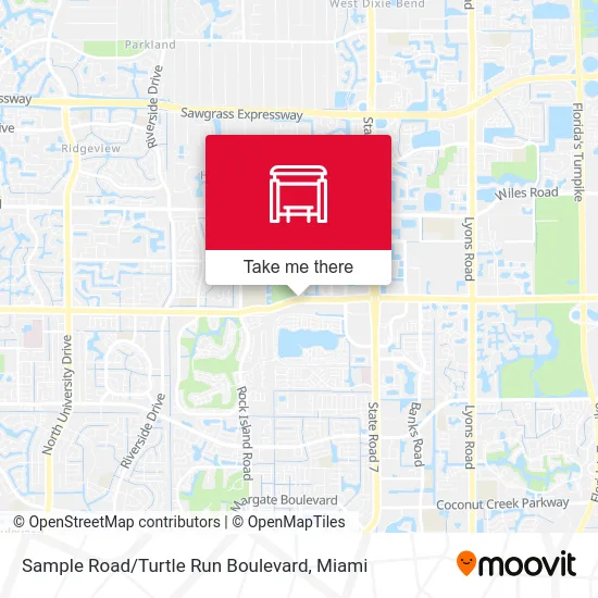 Sample Road / Turtle Run Boulevard map