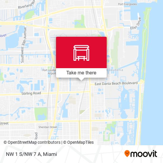 Northwest 1st Street / Northwest 7th Avenue map