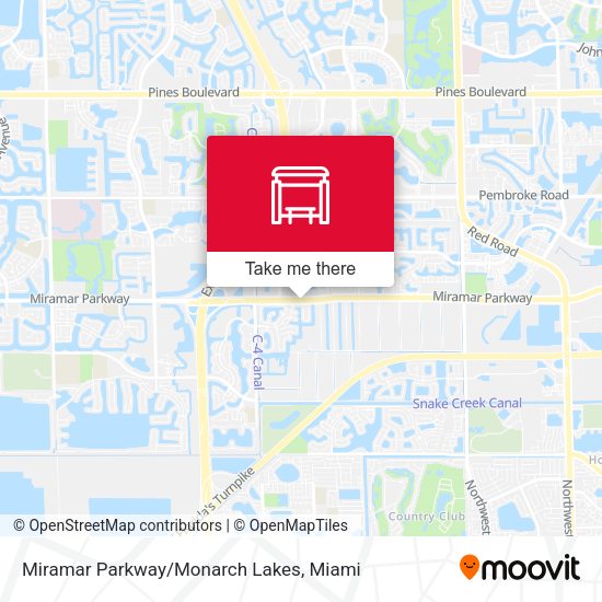 Miramar Parkway/Monarch Lakes map