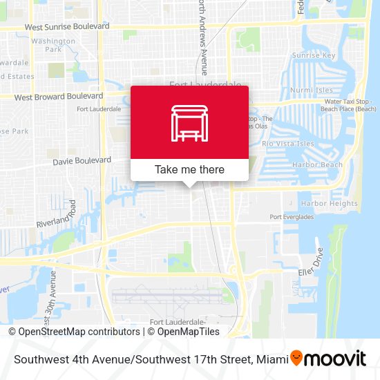 Southwest 4th Avenue / Southwest 17th Street map