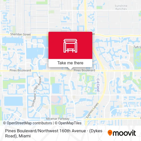 Pines Boulevard / Northwest 160th Avenue - (Dykes Road) map