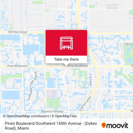 Mapa de Pines Boulevard / Southwest 160th Avenue - (Dykes Road)