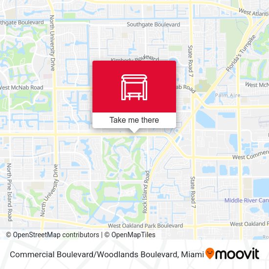 Commercial Boulevard / Woodlands Boulevard map