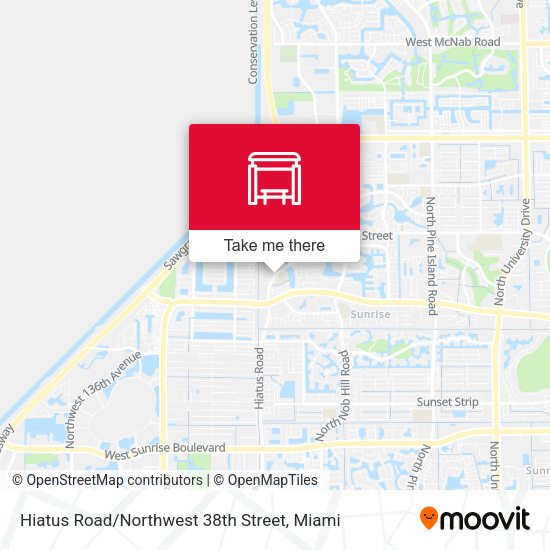 Mapa de Hiatus Road / Northwest 38th Street