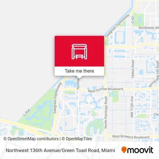 Northwest 136th Avenue / Green Toad Road map
