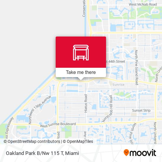 Oakland Park B/Nw 115 T map