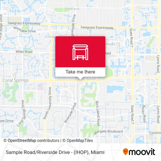 Sample Road / Riverside Drive - (IHOP) map