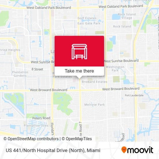 US 441 / North Hospital Drive map