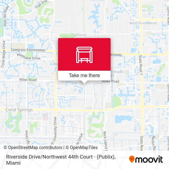 Riverside Drive / Northwest 44th Court - (Publix) map