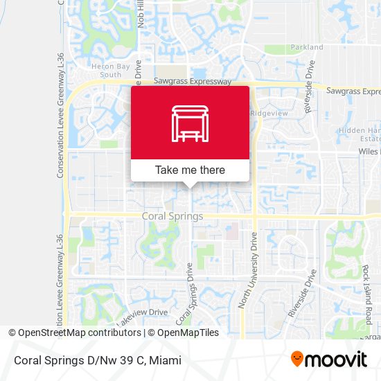 Coral Springs D/Nw 39 C map