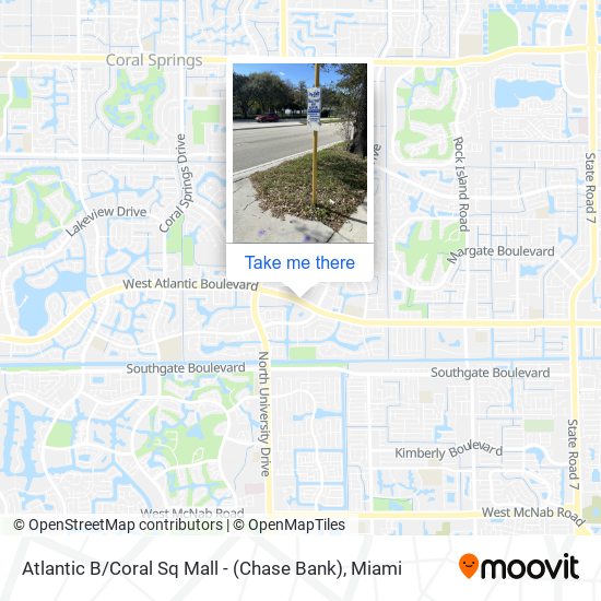 Atlantic B / Coral Sq Mall - (Chase Bank) map