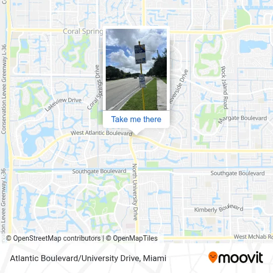 Atlantic Boulevard / University Drive map