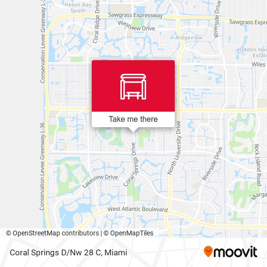 Coral Springs D/Nw 28 C map