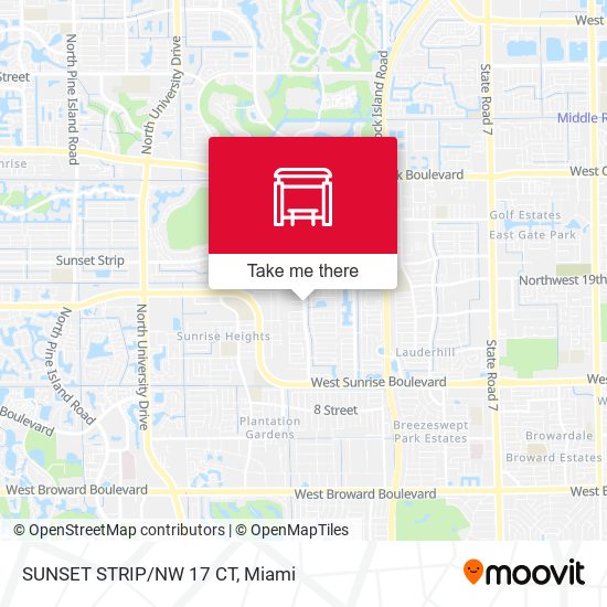 Mapa de SUNSET STRIP/NW 17 CT