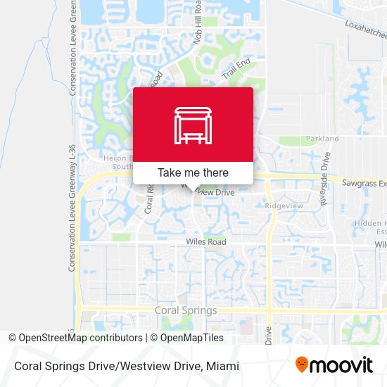 Mapa de Coral Springs Drive / Westview Drive