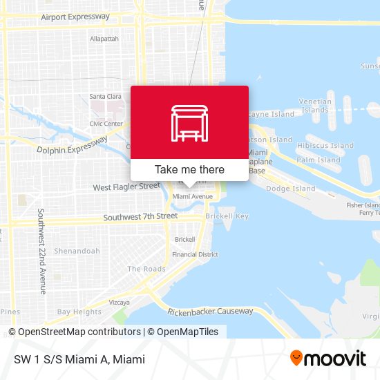 SW 1 S/S Miami A map