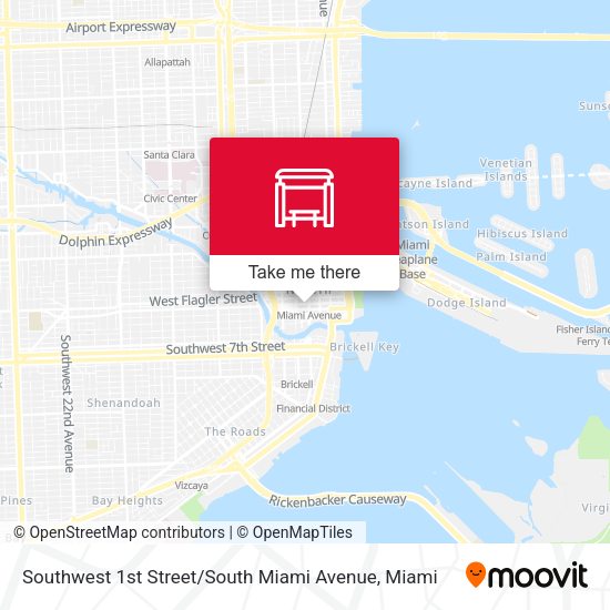 Southwest 1st Street / South Miami Avenue map