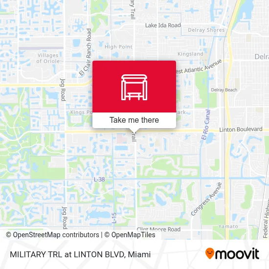 MILITARY TRL at  LINTON BLVD map