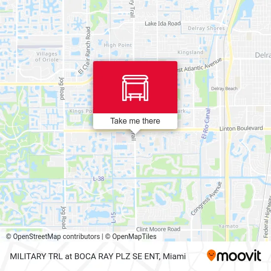 MILITARY TRL at  BOCA RAY PLZ SE ENT map