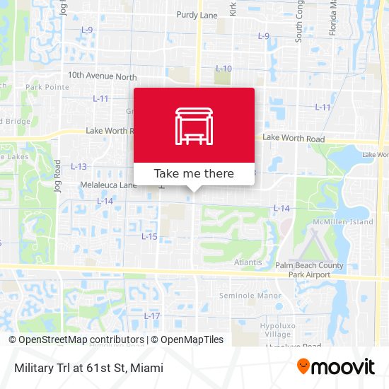 Military Trl at 61st St map