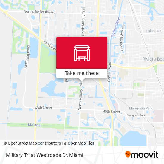 Military Trl at Westroads Dr map