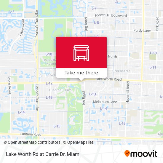 Lake Worth Rd at Carrie Dr map