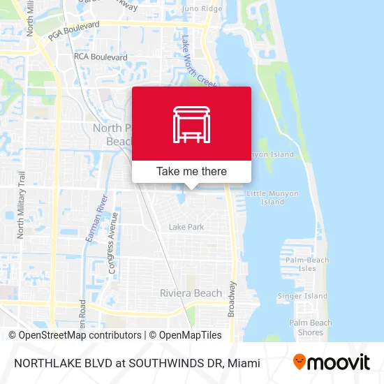 NORTHLAKE BLVD at SOUTHWINDS DR map