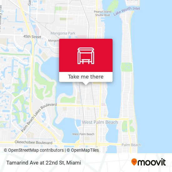 Tamarind Ave at 22nd St map
