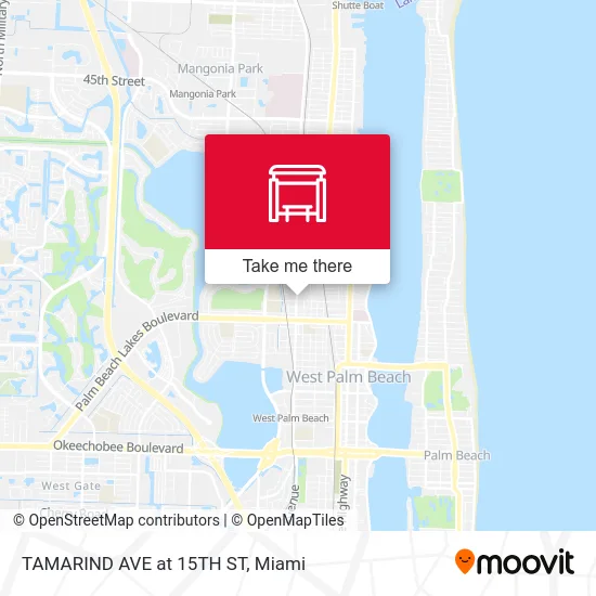 TAMARIND AVE at 15TH ST map