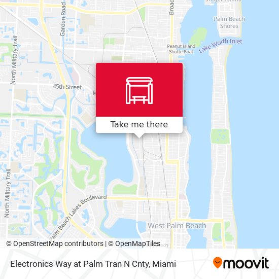 Electronics Way at Palm Tran N Cnty map