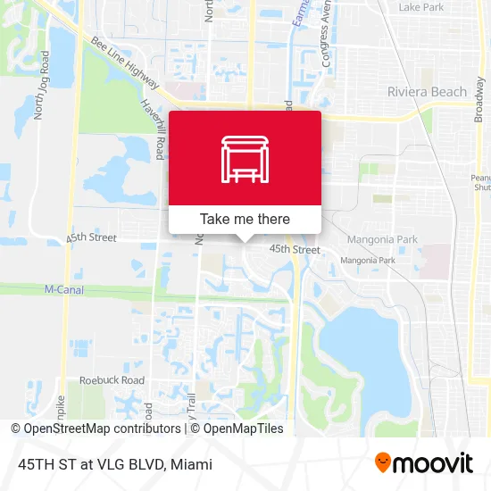 45TH ST at VLG BLVD map