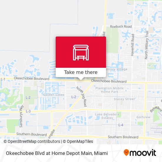 Mapa de Okeechobee Blvd at  Home Depot Main