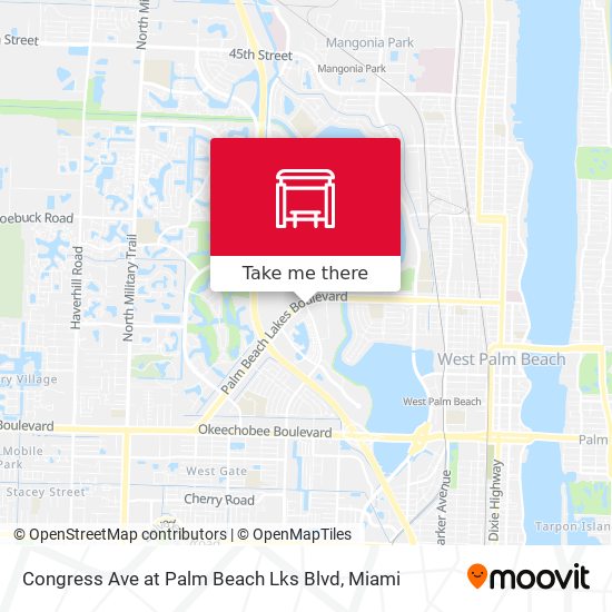 Congress Ave at Palm Beach Lks Blvd map