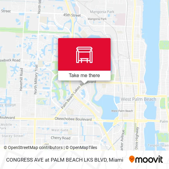 Mapa de CONGRESS AVE at PALM BEACH LKS BLVD