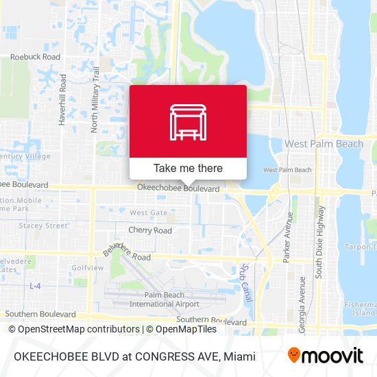 OKEECHOBEE BLVD at CONGRESS AVE map