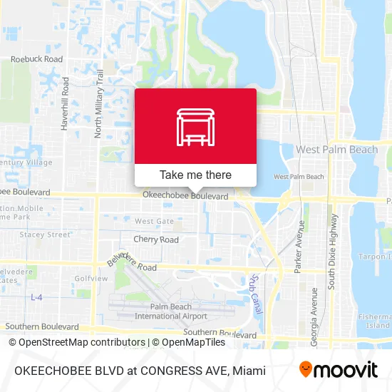 OKEECHOBEE BLVD at CONGRESS AVE map
