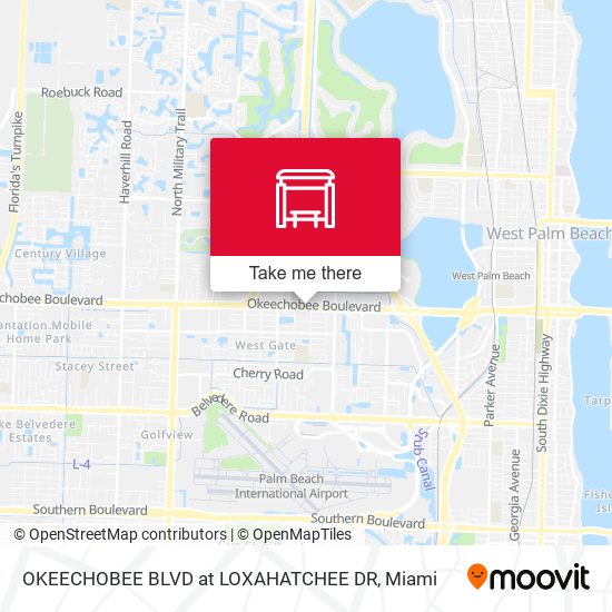 Okeechobee Blvd at Loxahatchee Dr map